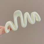 Cream White 11cm Hair Claw Clip