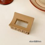 Coffee Square 6cm Hair Claw Clip