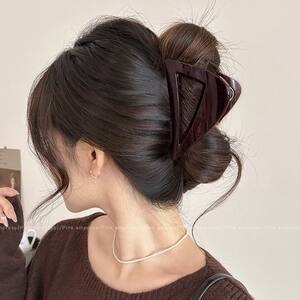 MP-SHARK-0012 Chocolate 8cm Hair Claw Clip - 图片 1