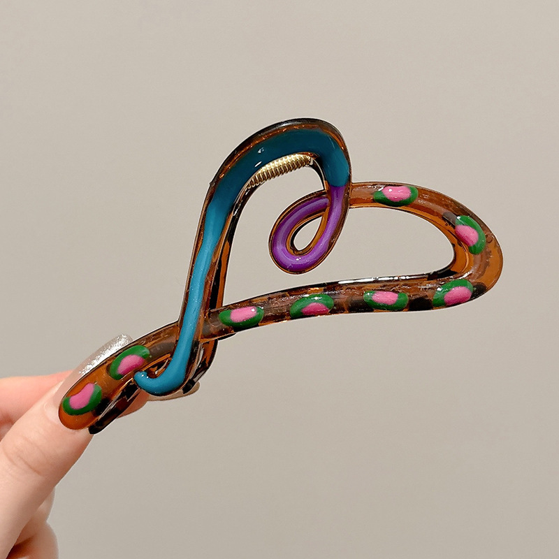 MP-SHARK-0016 Heart 12cm Hair Claw Clip - 图片 1
