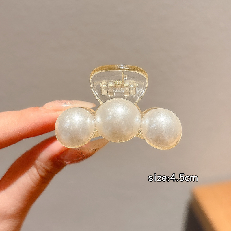 MP-SHARK-0020 Pearl 5cm Hair Claw Clip - 图片 1