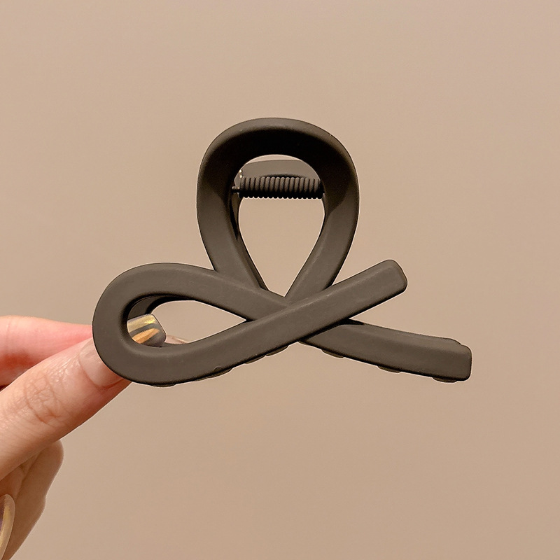 MP-SHARK-0028 Dark Coffee 8cm Hair Claw Clip - 图片 1