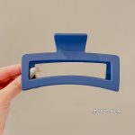 Matte Navy Square 12.5cm Hair Claw Clip