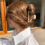 Coffee D Shape 8cm Hair Claw Clip