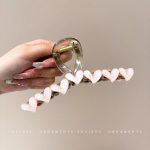 Pink Heart 13cm Hair Claw Clip