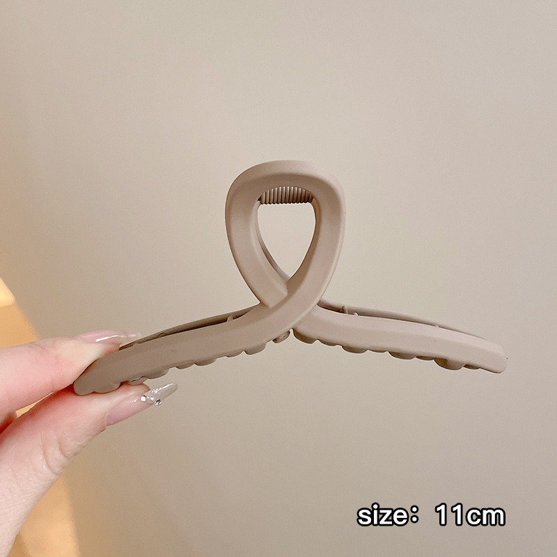 MP-SHARK-0058 Khaki Y Shape 11cm Hair Claw Clip - 图片 1