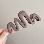 Coffee Wave 11cm Hair Claw Clip