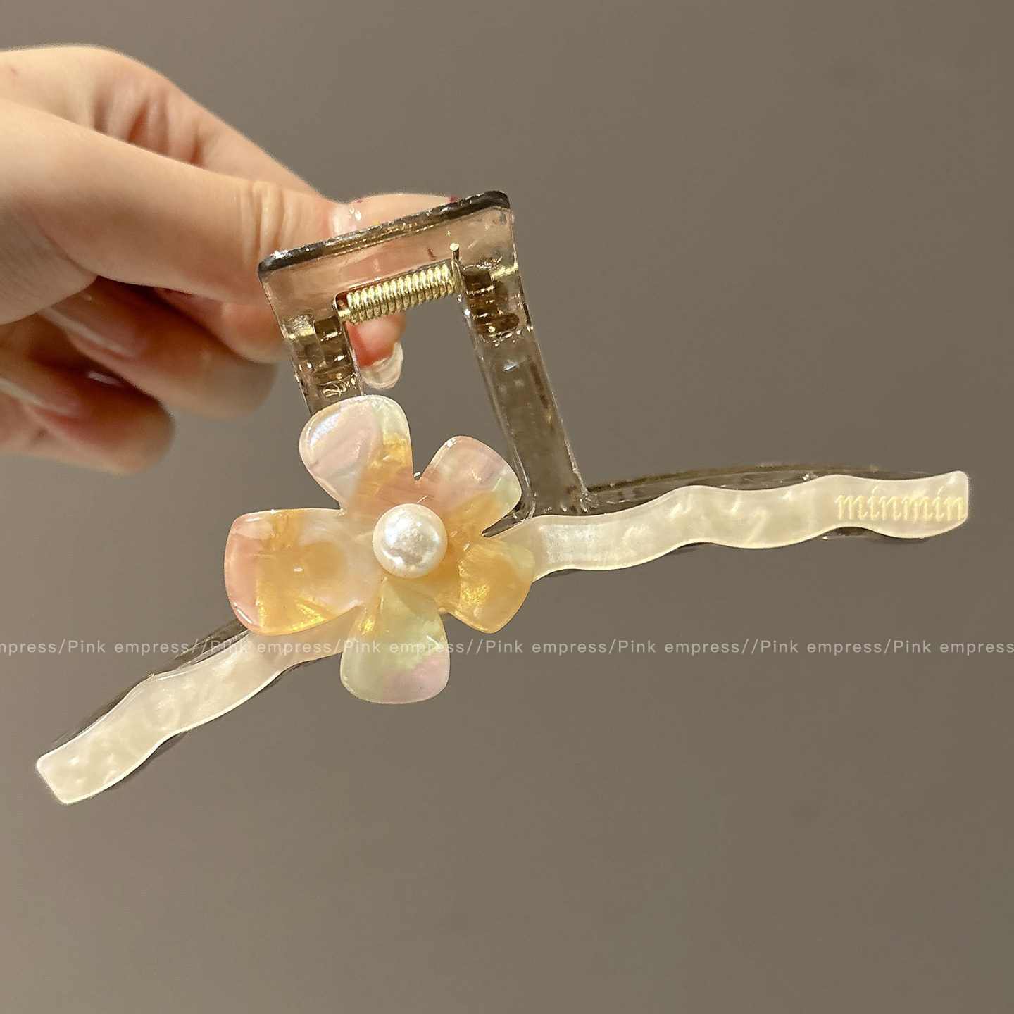 MP-SHARK-0074 Colorful Flower 12.5cm Hair Claw Clip - 图片 1