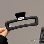 Black Letter 13cm Hair Claw Clip