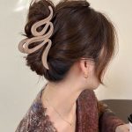 Light Coffee Wave 13cm Hair Claw Clip