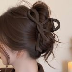 Dark Coffee Bow 11cm Hair Claw Clip