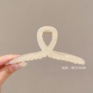MP-SHARK-0116 Clear Cross 12.5cm Hair Claw Clip - 图片 1