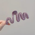 Gray-Purple 11cm Hair Claw Clip