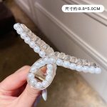 Clear Pearl Hair Claw Clip