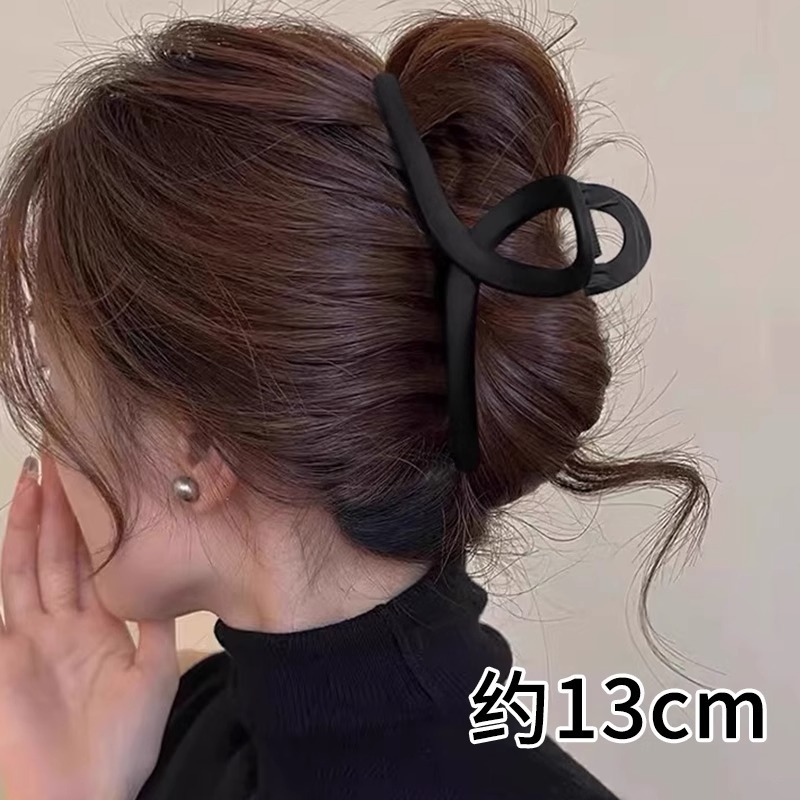 MP-SHARK-0132 Black Y Shape 12.5cm Hair Claw Clip - 图片 1