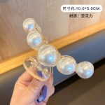 Clear Pearl 10cm Hair Claw Clip