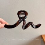 Clear Tea 14cm Hair Claw Clip