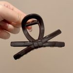 Chocolate Bow 8cm Hair Claw Clip