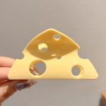 Yellow Cheese 9.5cm Hair Claw Clip