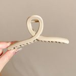 Khaki Cross 13cm Hair Claw Clip