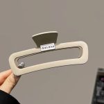 Khaki Letter 13cm Hair Claw Clip