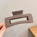 Dark Coffee Square 11cm Hair Claw Clip