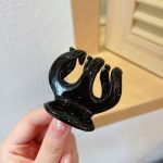 Glossy Black Hair Claw Clip
