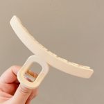 Beige Straight 11cm Hair Claw Clip
