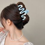 Blue Heart 11cm Hair Claw Clip
