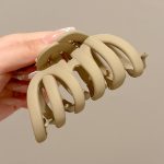 Beige Coffee 9.5cm Hair Claw Clip