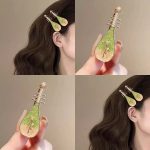 Chinese Style Rose Hair Clip ~ Vintage Crystal Flower Side Clip