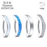 Titanium Alloy Belly Button Ring Rhinestone Piercing Jewelry Navel Ring
