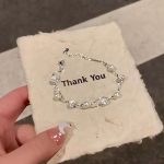 Double Layer Star Diamond Pearl Bracelet ~ Layered Sparkle Crystal Bracelet