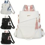 Anti-Theft Soft Leather Backpack for Women - 2025 Fashion Dual-Use Large Capacity Travel Commuter Bag