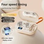TK Ultrasonic Contact Lens Cleaner - Portable Eyeglass Cleaning Case with LED UV