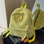 Small Corduroy Backpack for Women - 2025 Fashion Student Travel Casual Backpack