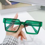 Retro Square Eyeglasses - Vintage Blue Light Blocking Frames For Women - UV Protection