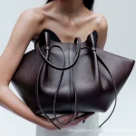 Women's Tote Bag - Wing Design Pebble Leather Shoulder Bag - Large Capacity Handbag