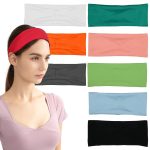 Elastic Sports Headband - 22 Colors Cotton Sweatband for Yoga, Running & Gym