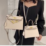 PU Kelly Single Shoulder Bag for Women - 2025 Fashion Minimalist Large Capacity Crossbody