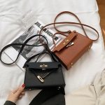 Small Lock Clasp Handbag for Women - Trendy Spring Single Shoulder Crossbody