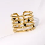 Titanium Steel Open Rings Collection - 23 Styles Fashion Minimalist Geometric Rings for Women