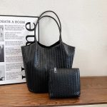 Woven Texture Bucket Bag for Women - Large Capacity Crossbody Commute Bag
