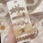 Yellow Butterfly Ribbon Hair Clip Set