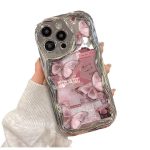 Pink Butterfly Electroplated Phone Case — Cute Protective Cover for iPhone (15/16/17 Series)