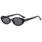 Eyebrow Pin Oval Sunglasses for Women — Trendy Small Frame UV Protection