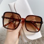 Eyebrow Pin Square Sunglasses for Women - UV400 Polarized Outdoor Sun Protection