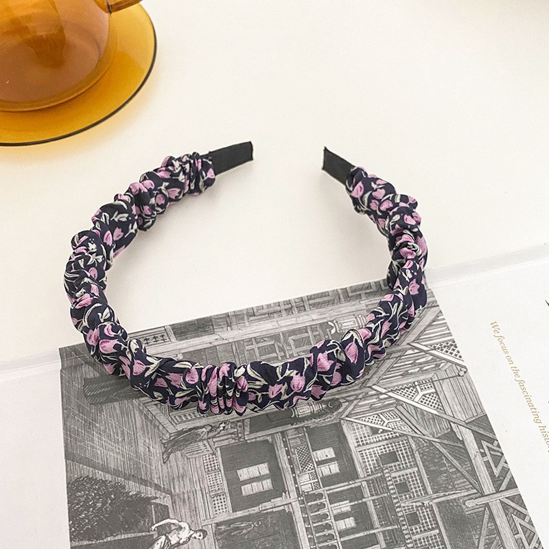 hairband_72 Black Tulip Floral Hairband No.5 - 图片 1