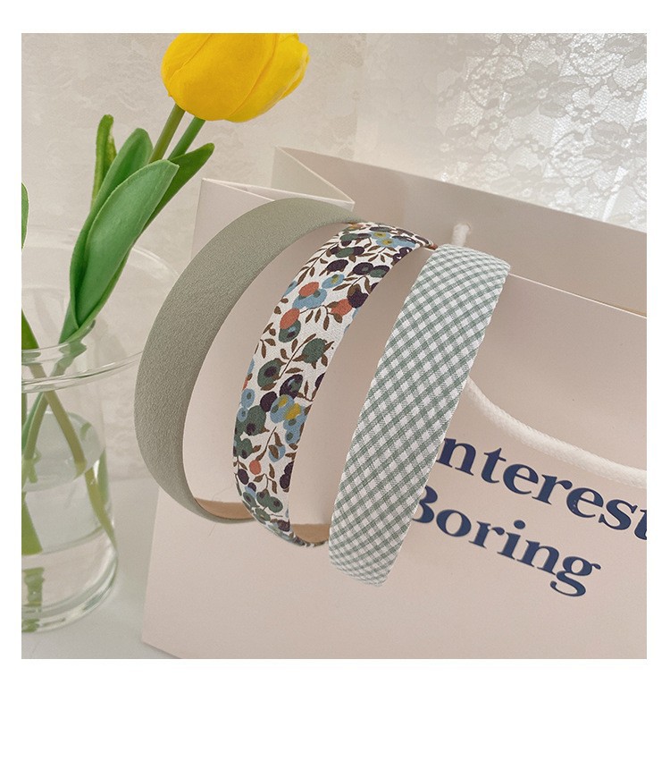 hairband_75 Green Solid Hairband - 图片 1