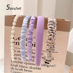 Purple Hairband 5-Piece Set